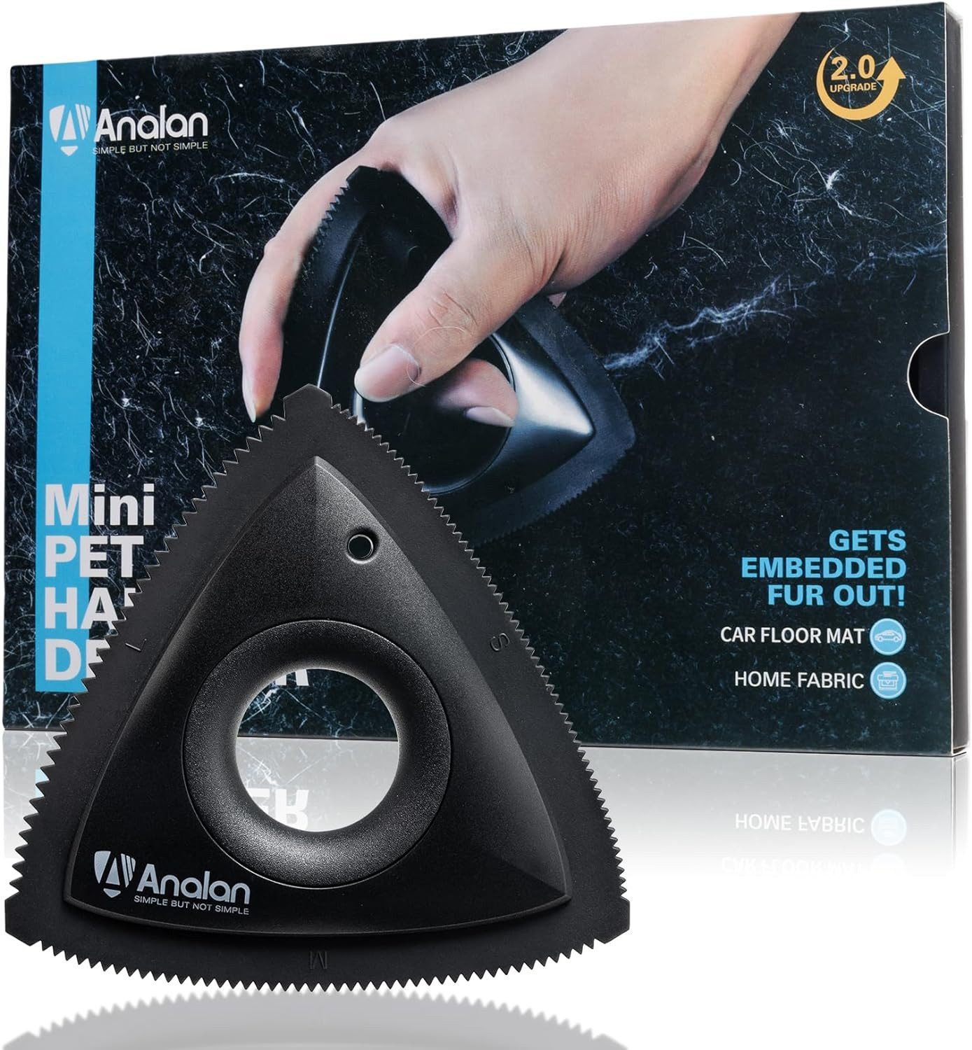 Vivitar Tierhaarentferner effizientere Tierhaarentfernung mit innovativem, dreieckigem Design, Teppich, Auto, Möbel, Kleidung, Bettwäsche, (Ideal für die Entfernung von Hunde- und Katzenhaaren, 2-tlg., Automatten, Möbeln, Kleidung und mehr. Perfekt für Haustierbesitzer), Erleben Sie überlegene Effizienz, Haltbarkeit und einfache Reinigung