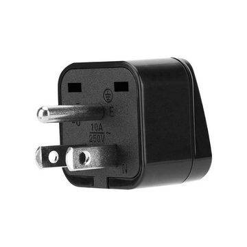 Intirilife Stromadapter, 4x Steckdosen Adapter in SCHWARZ