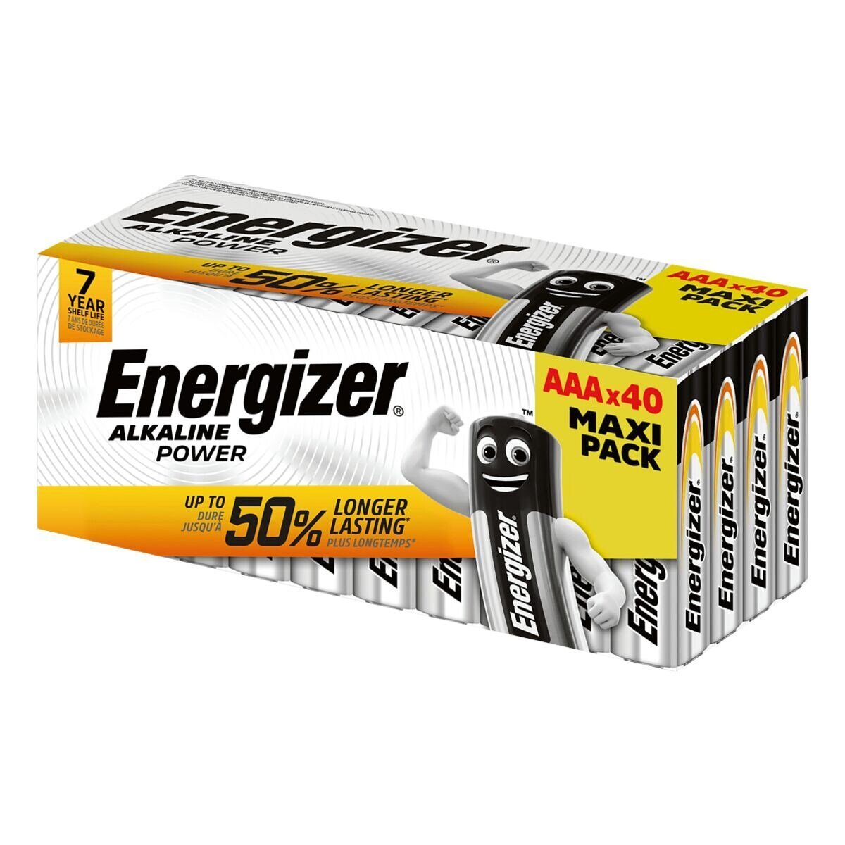 Energizer 40 Stück Alkaline Power Micor / AAA Batterie, LR03 (1.5 V, 40 St)