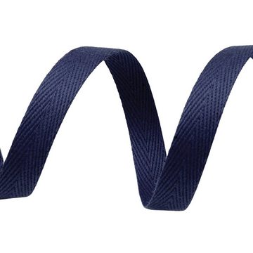 maDDma Webband 3m Köperband Baumwoll-Band 10mm Einfassband Kantenband, marineblau
