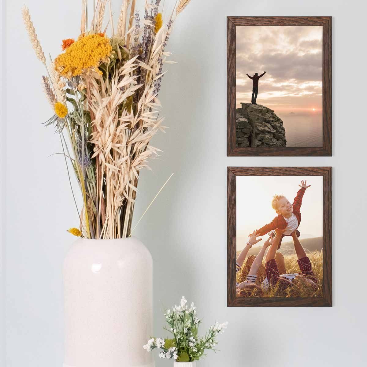 PHOTOLINI Bilderrahmen 2er Set Massivholz-Rahmen Modern günstig online kaufen