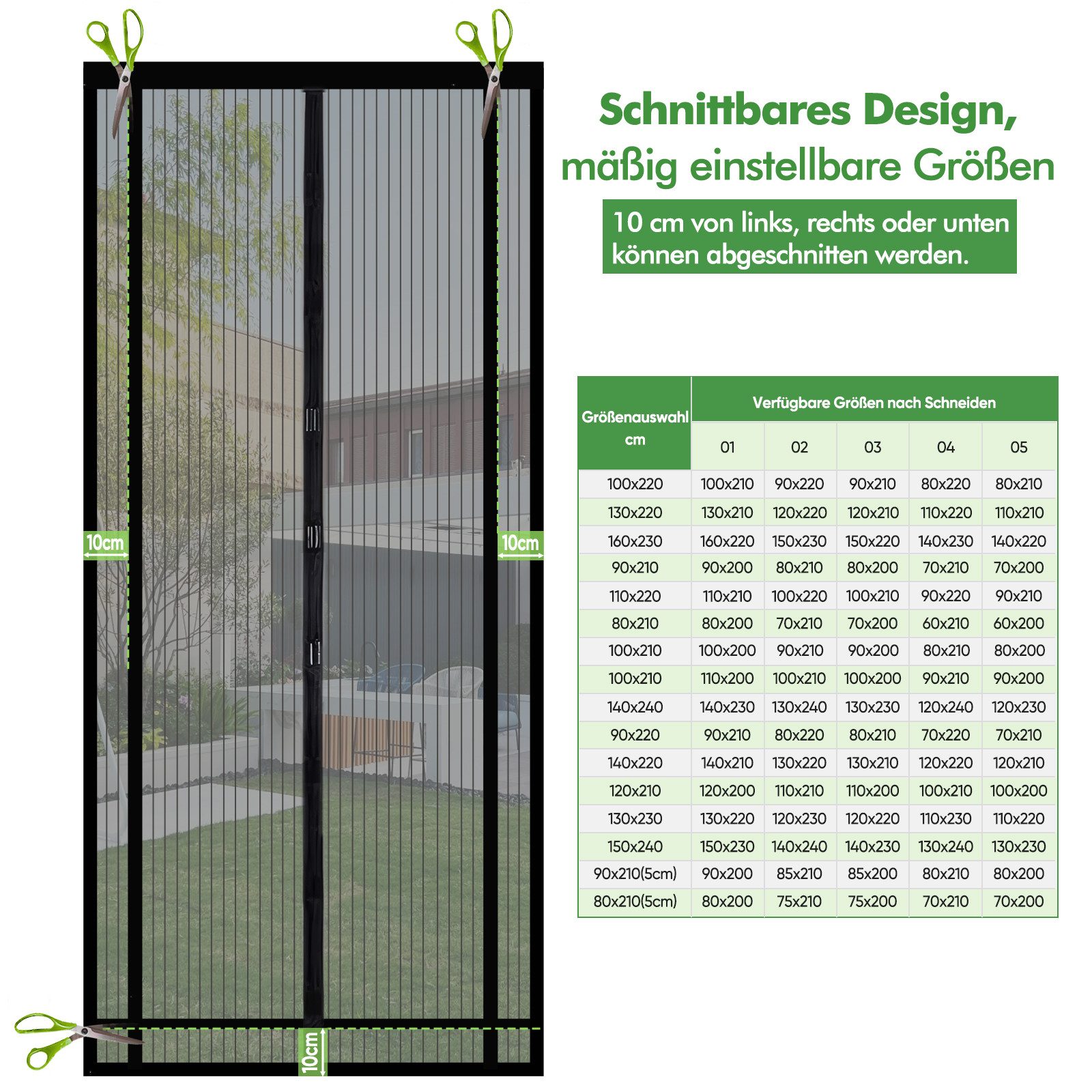 Sekey Insektenschutz-Tür Magnetisches Insektenschutznetz für Türen, zuschne günstig online kaufen