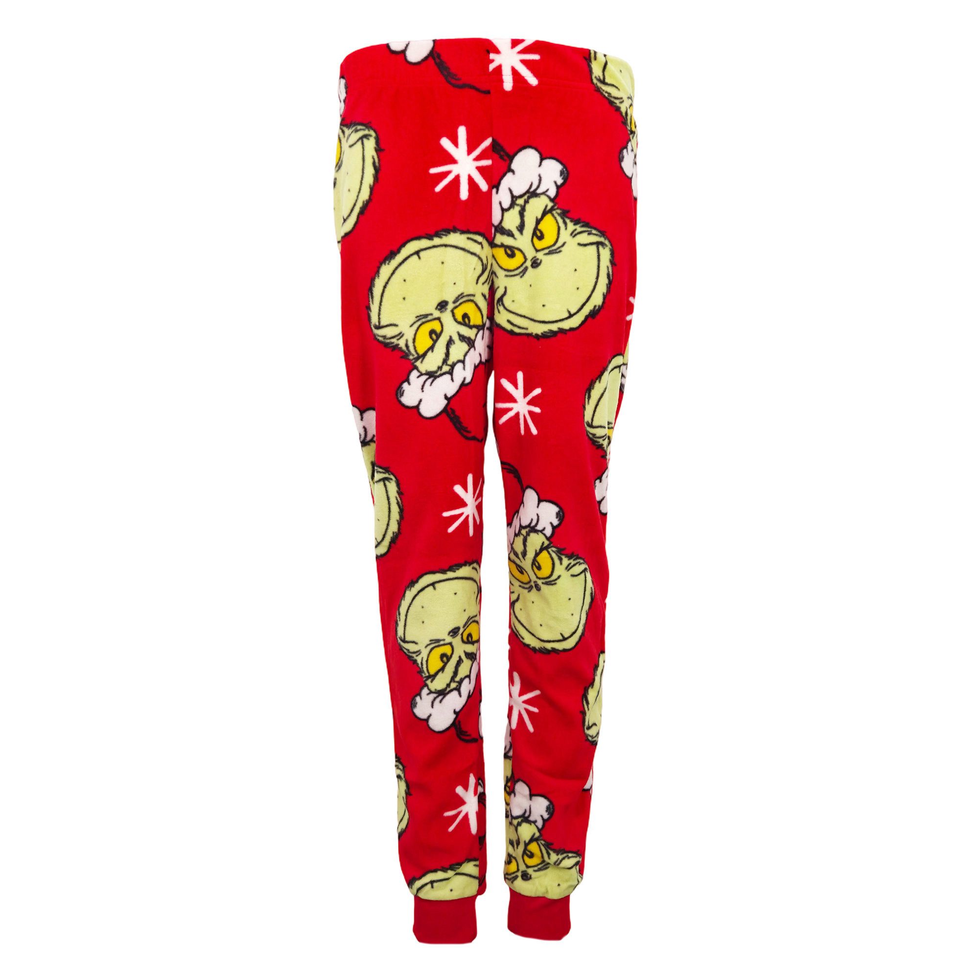Disney Schlafanzug Disney der Grinch Velour langarm Schlafanzug Pyjama Shirt Hose Gr. 134 bis 176