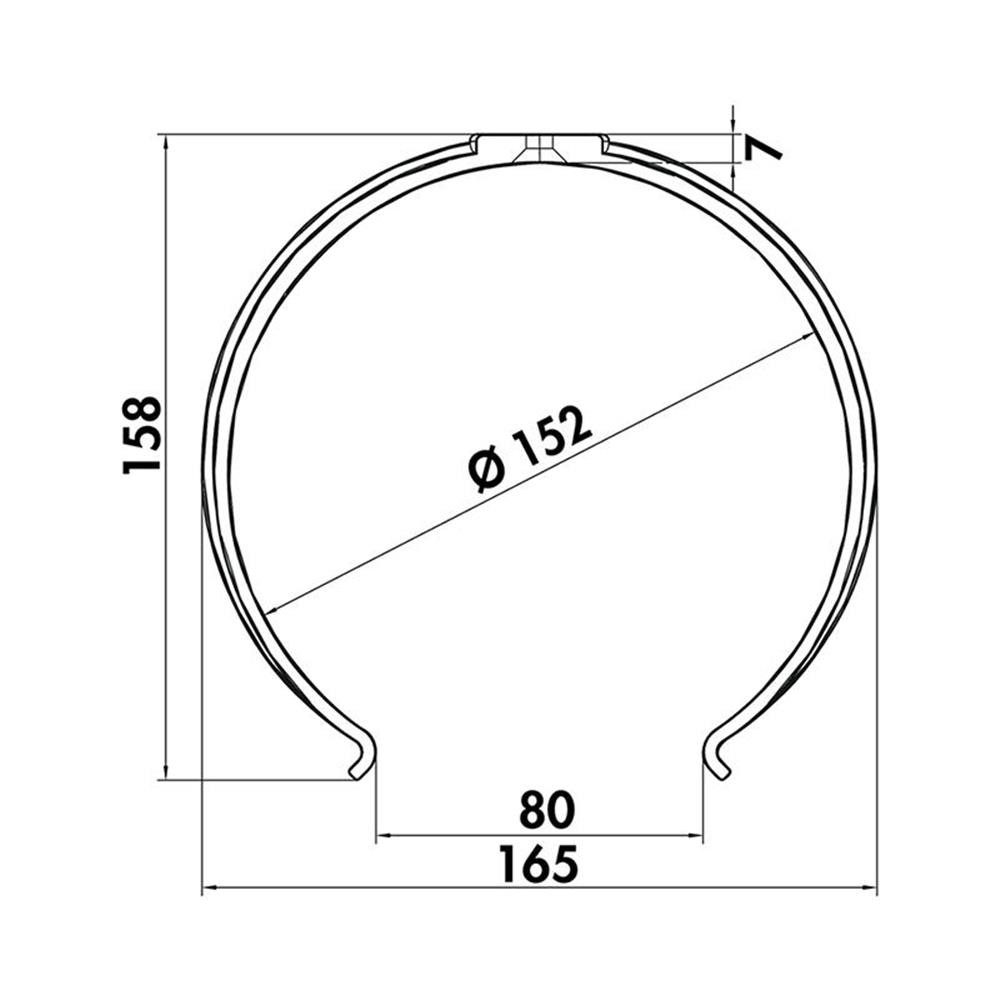 Naber Abluft-Set Naber COMPAIR System Ø 150 Prime P-RKH 150 Rundkanalhalterung hellgrau