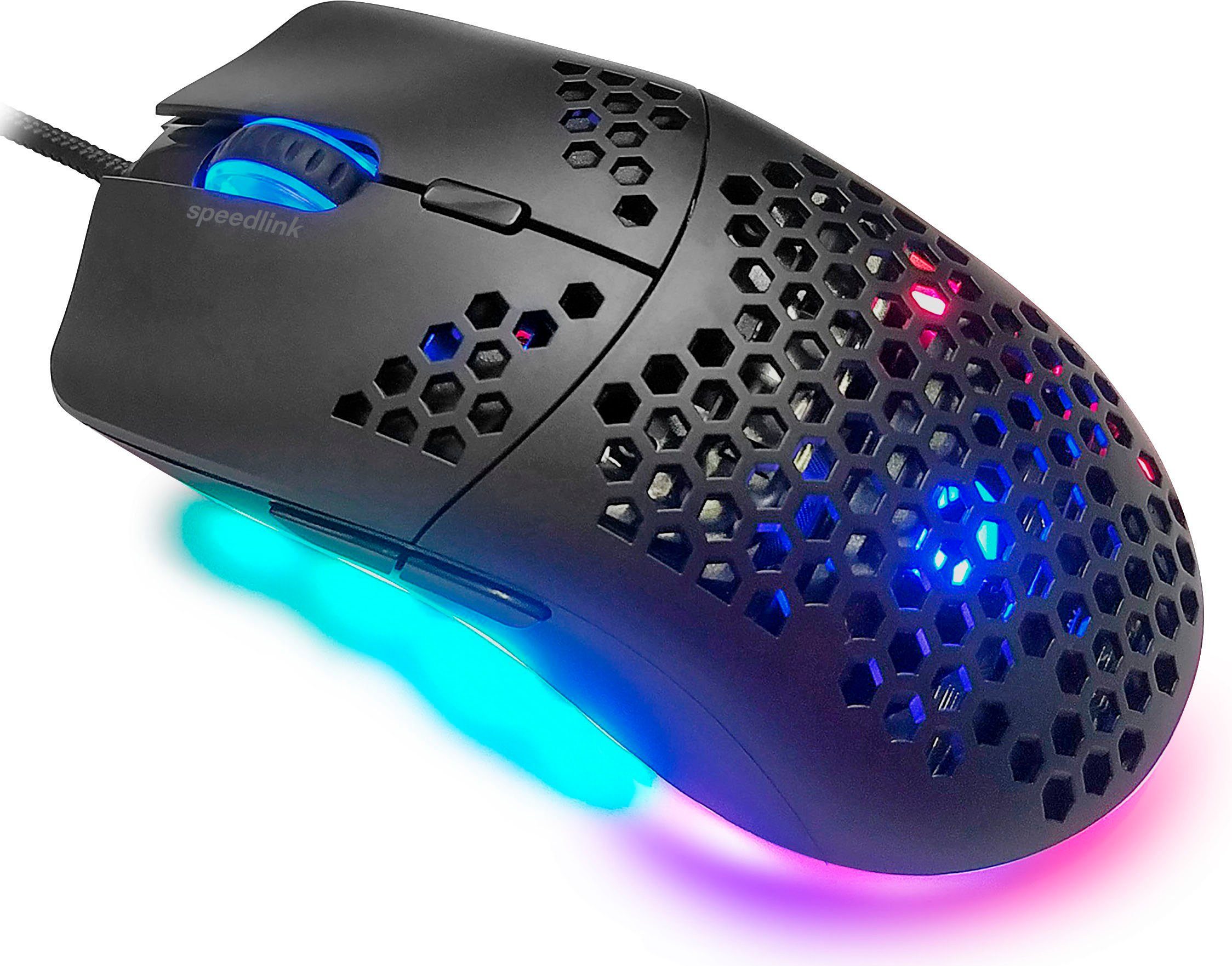 Speedlink SKELL Gaming-Maus beleuchtet) (extrem schwarz leicht