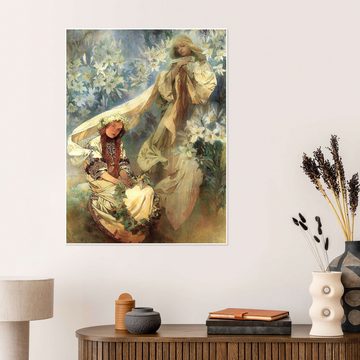 Posterlounge Poster Alfons Mucha, Lilienmadonna, Malerei