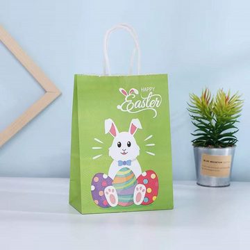 101DIYStudio Geschenkbox Ostern Geschenktüten mit süßem Motiv, Geschenkverpackung, Papiertüten
