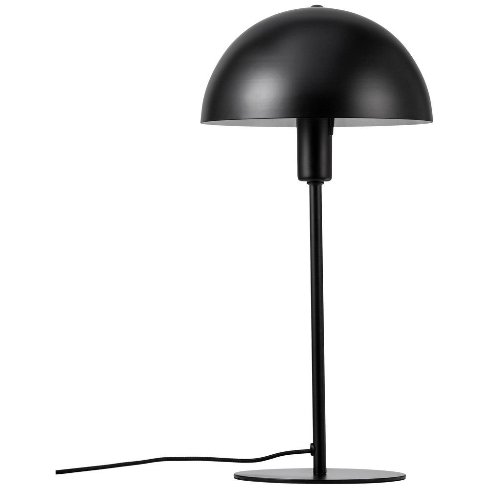 Leuchtmittel, Ellen, Tischleuchte Nordlux Metallgehäuse skandinavischem ohne im Design,kuppelförmig,Schwarz