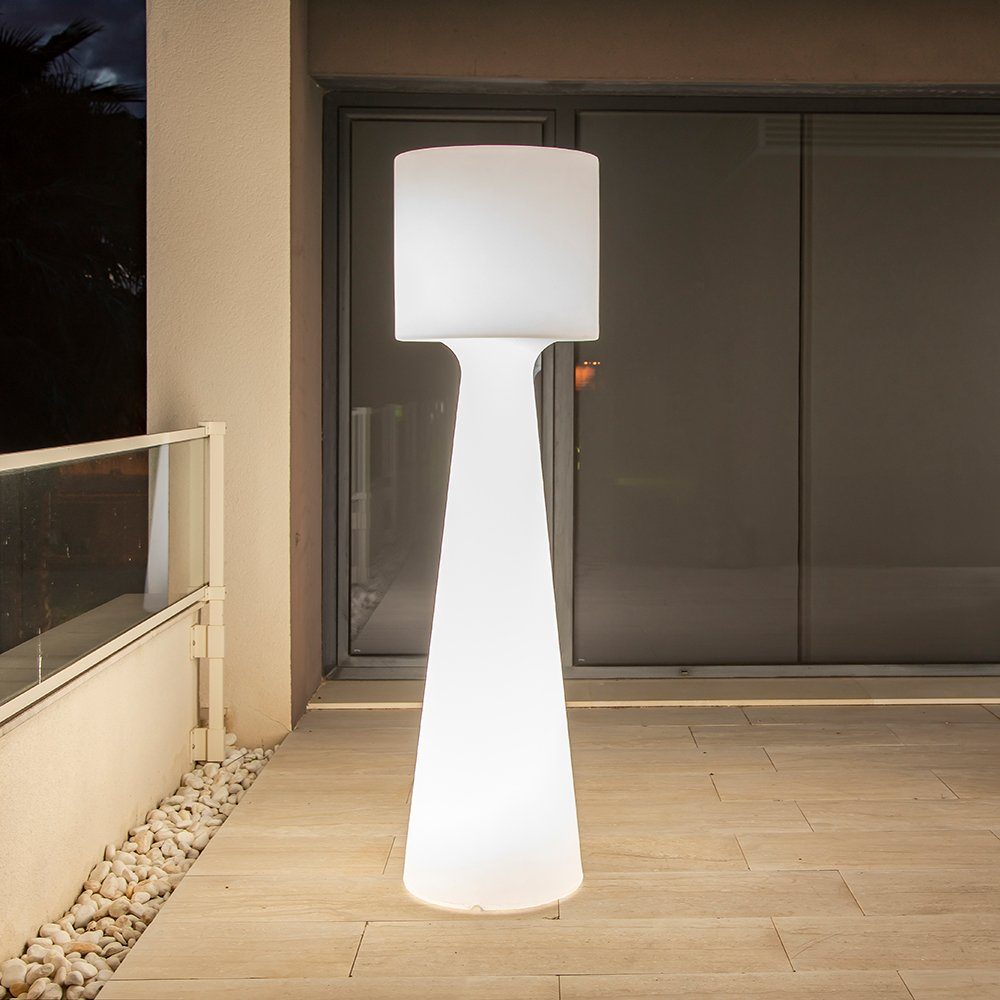Licht-Trend LED Außen-Stehlampe Grace Außenstehleuchte 140cm Weiß, Kaltweiß