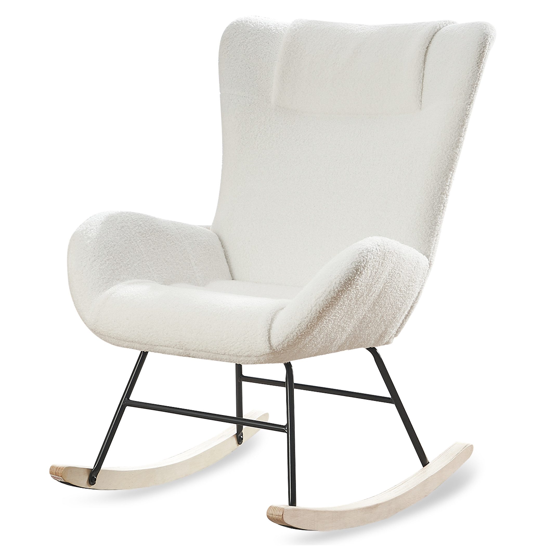 SeedWave Schaukelstuhl Ergonomischer Stillstuhl mit Armlehnen und Hoher Rüc günstig online kaufen