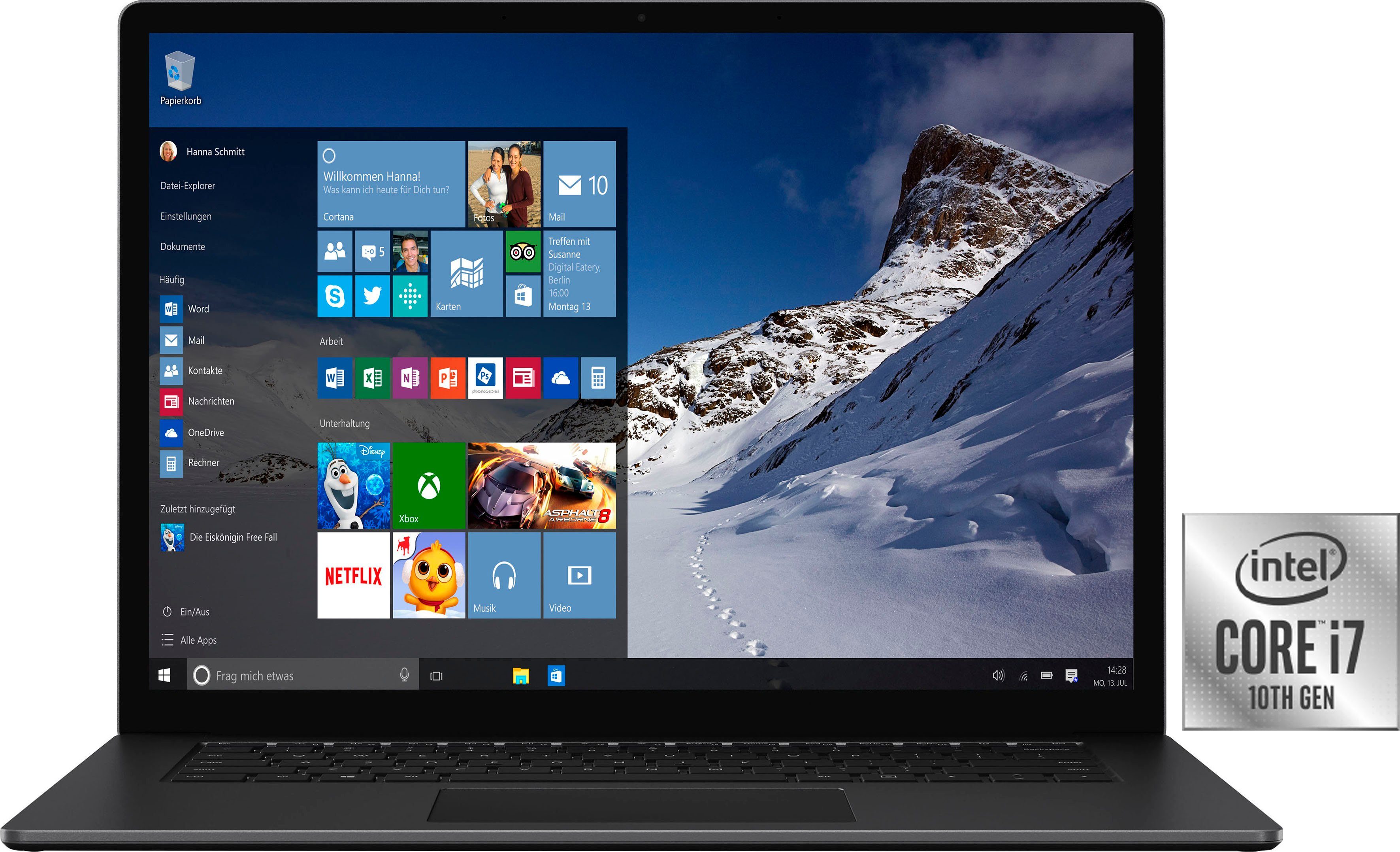 Microsoft Surface Laptop 4 Notebook (38,1 cm/15 Zoll, Intel Core i7 1185G7,  Iris Plus Graphics, 1000 GB SSD)