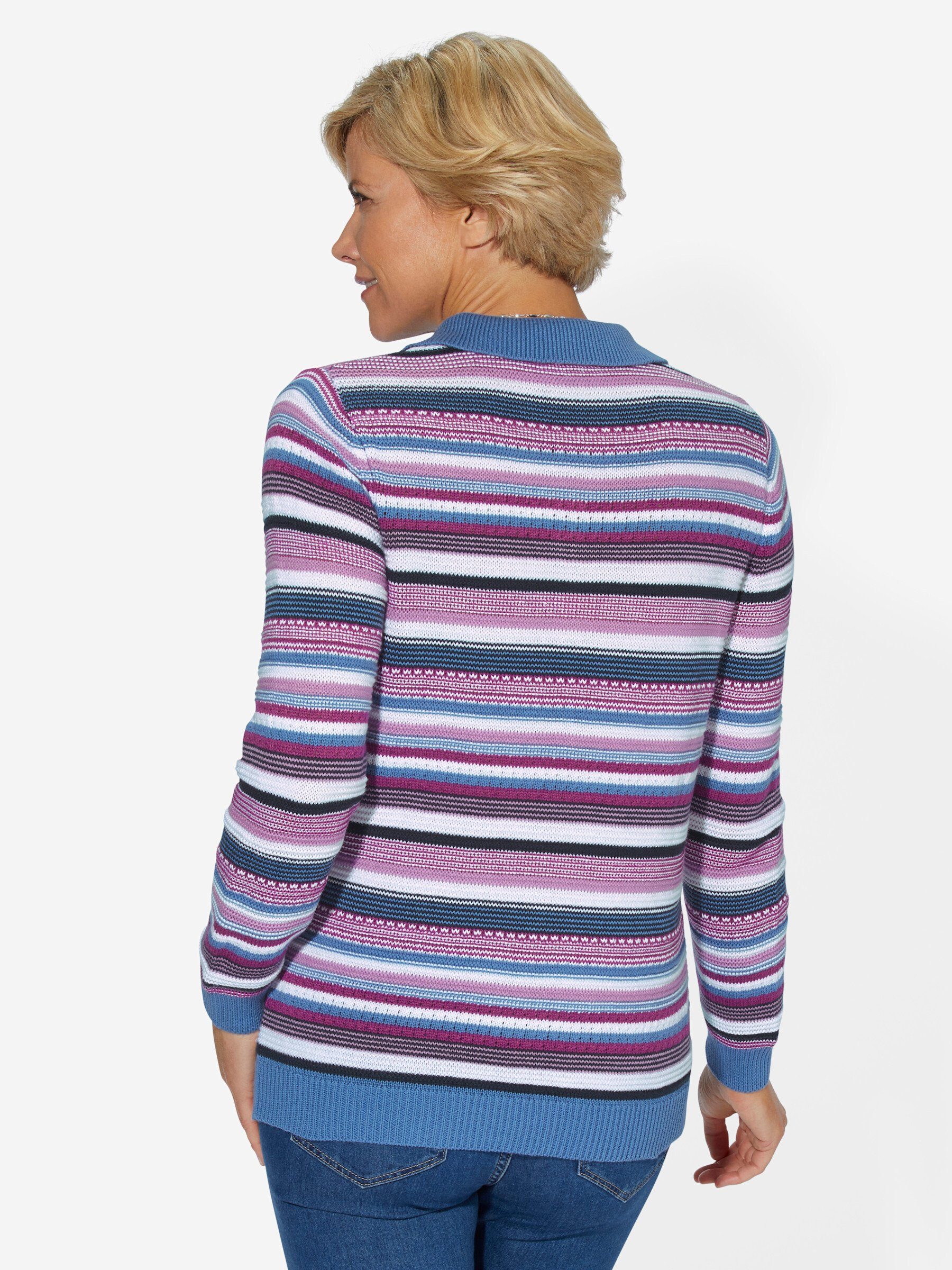 kornblume-erika-geringelt WITT WEIDEN Strickpullover