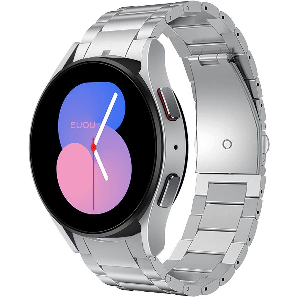 FELIXLEO Uhrenarmband Uhrenarmbänder,Armband Kompatibel (Silver) 5 Watch Galaxy Samsung mit