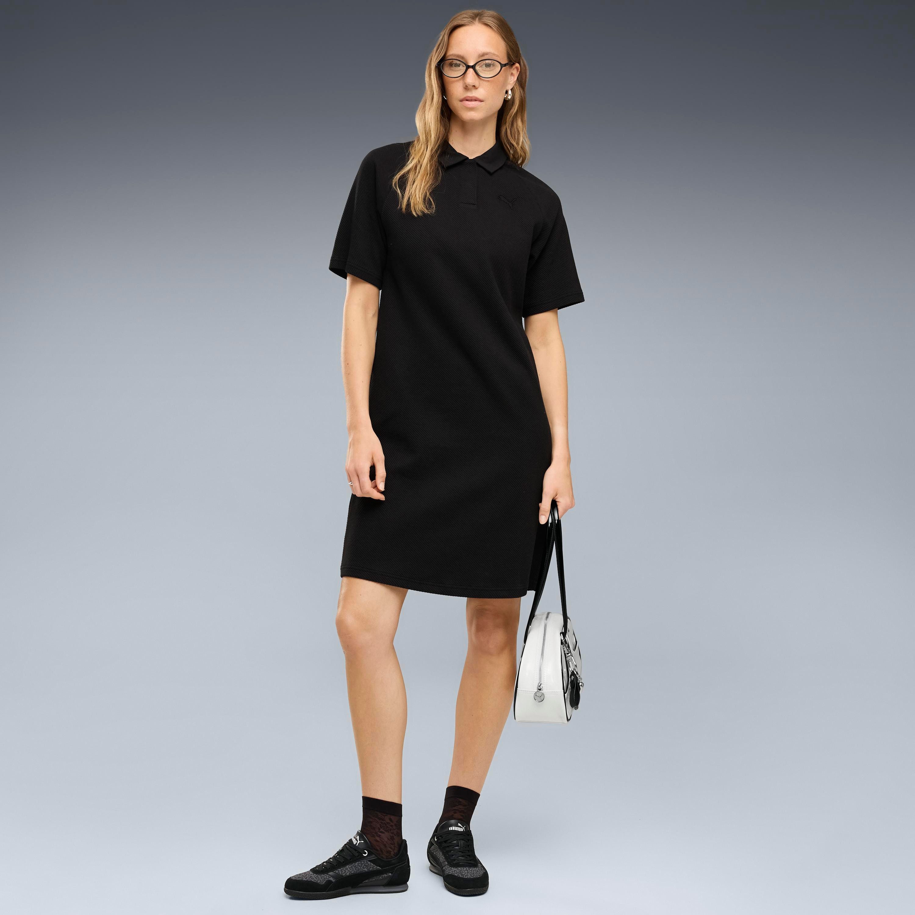 PUMA Sweatrock CLASS POLO DRESS unifarbenes Design, kniebedeckende Länge, aus Baumwollmischung – Bild 2 von 5