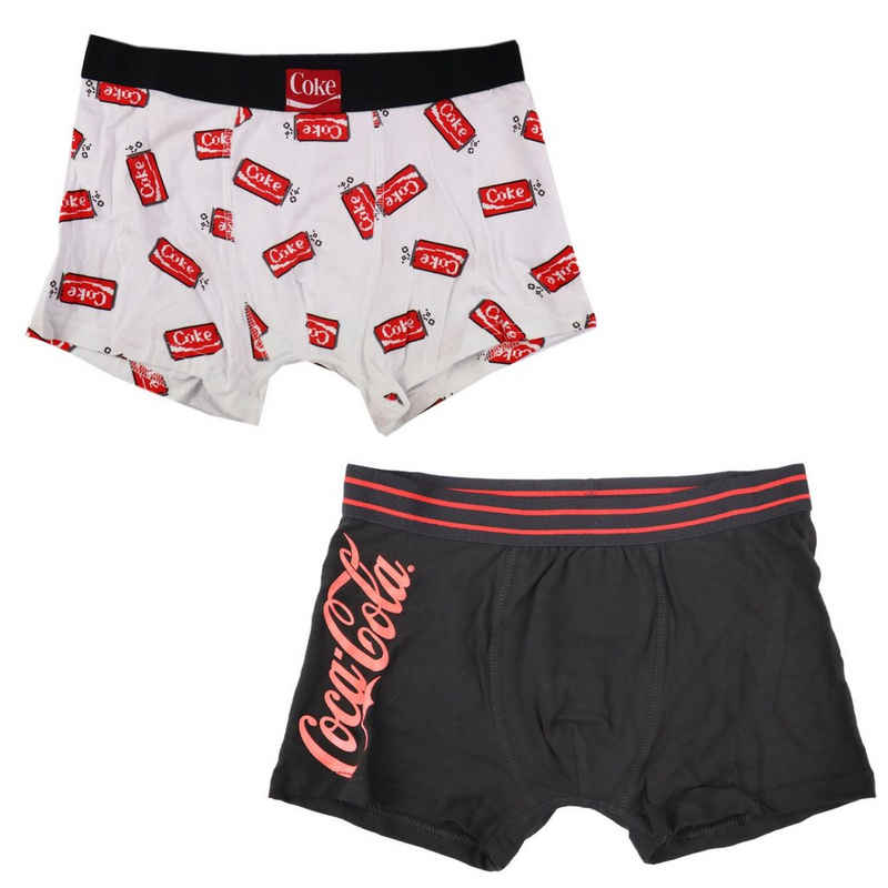 COCA COLA Boxershorts Coca Cola Kinder Jugend Boxershorts Unterhose 2er Pack Gr. 134 bis 164