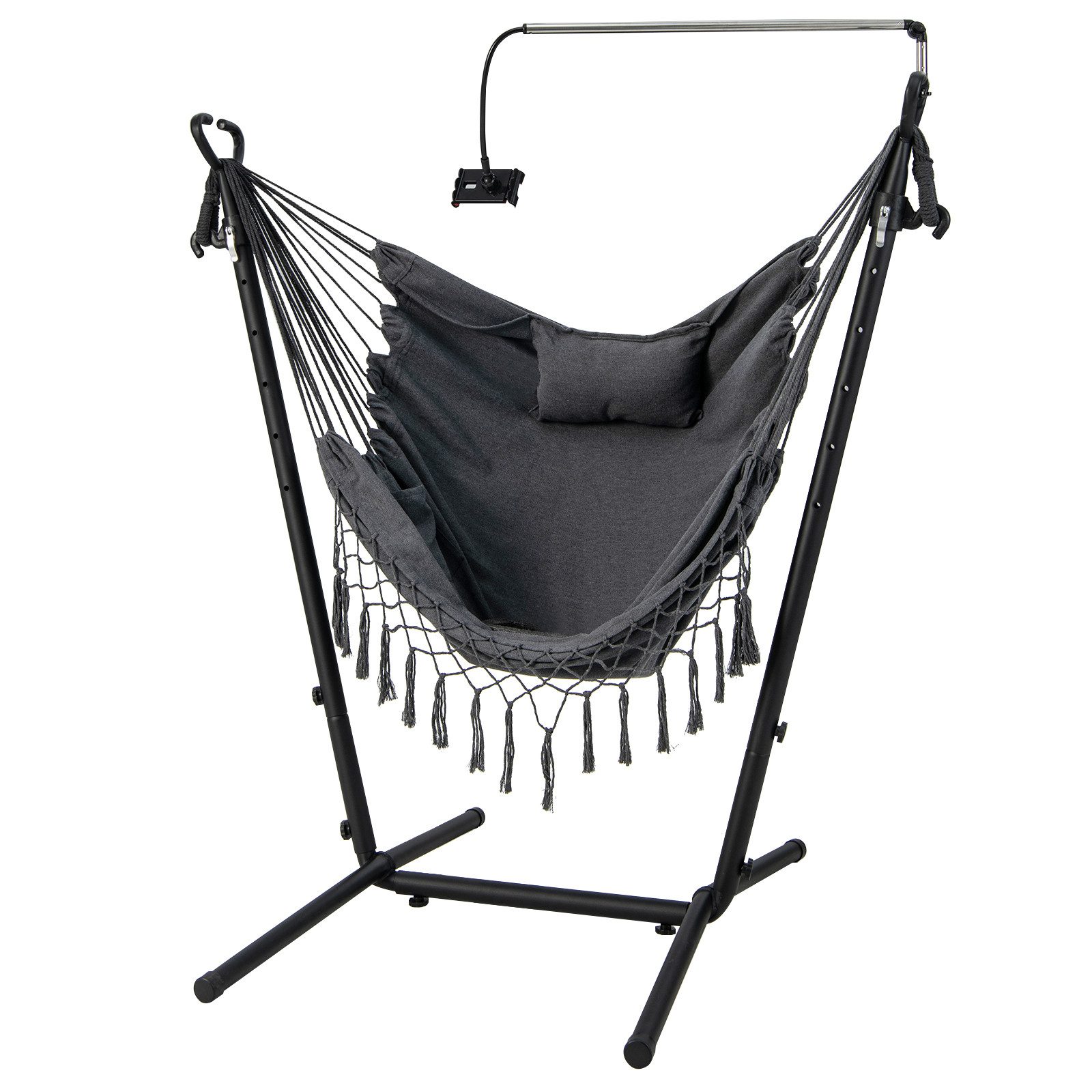 COSTWAY Hängesessel Hängestuhl mit Gestell, 6-stufig verstellbar günstig online kaufen