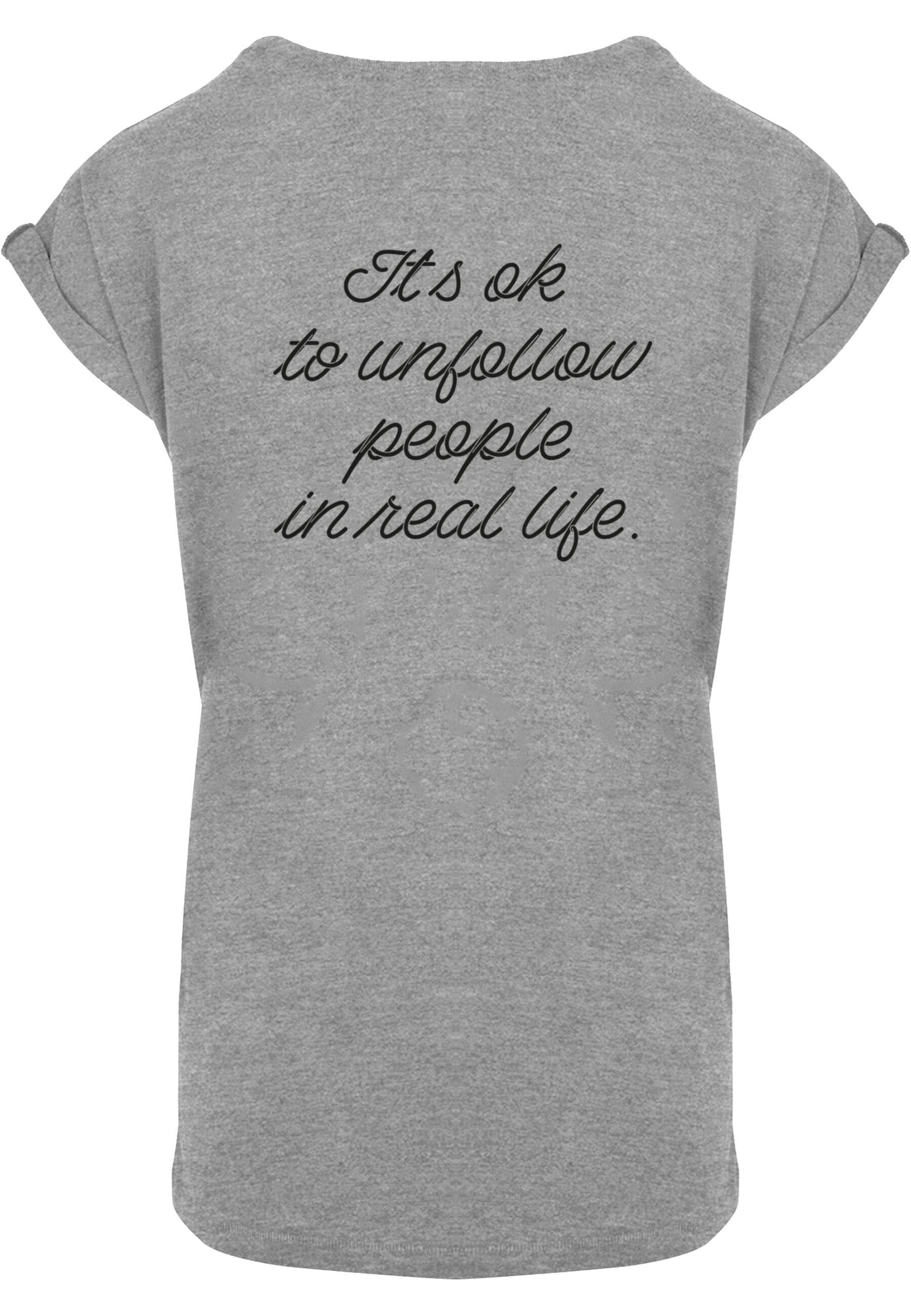 Heartbreak Ladies T-Shirt (1-tlg) Merchcode Tee Extended heathergrey Shoulder Damen