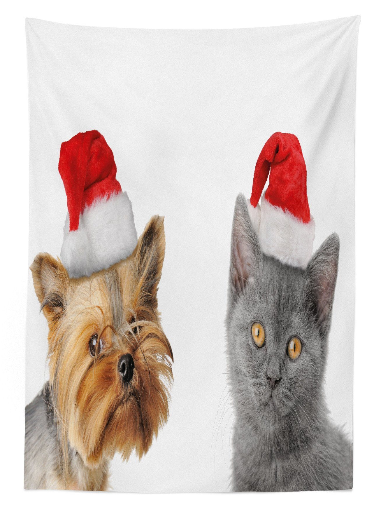 Außen Katze Waschbar Klare Farben, Weihnachten Tischdecke Bereich den Hund Farbfest Abakuhaus Weihnachtsmütze geeignet Für