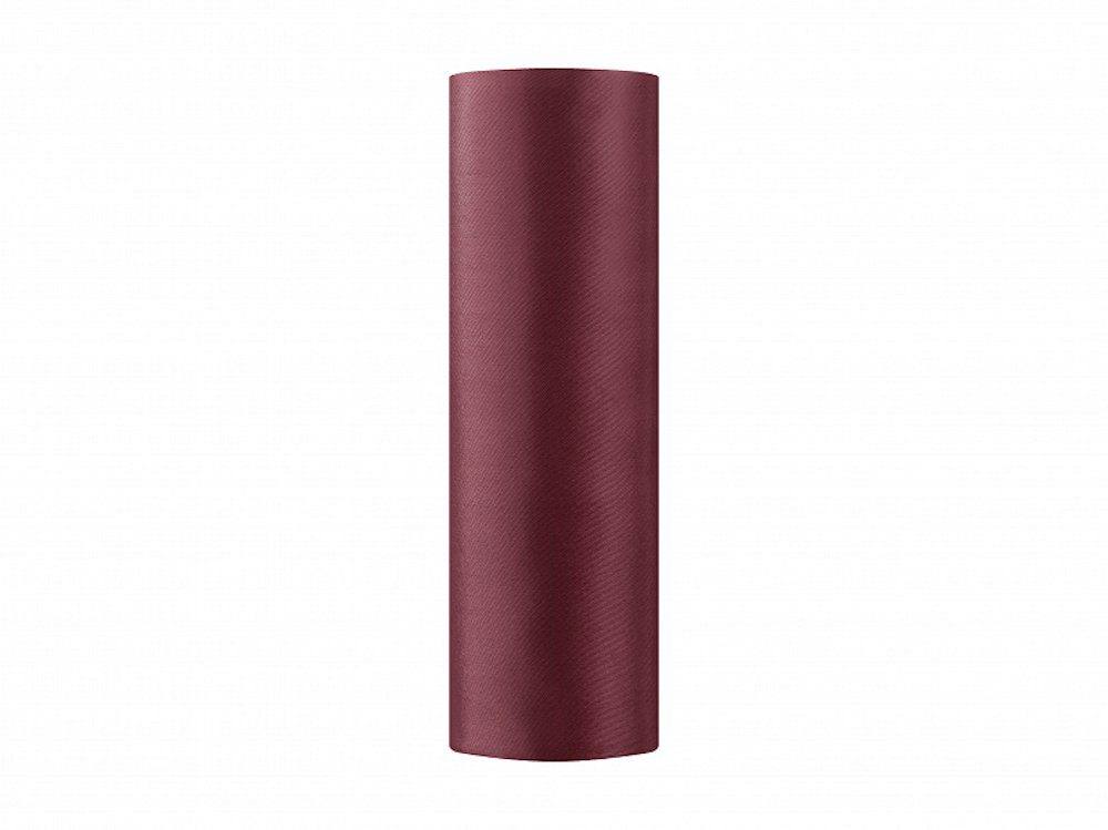 partydeco Konfetti Tischband Satin glatt, 0,16 x 9m, 1 Rolle bordeaux