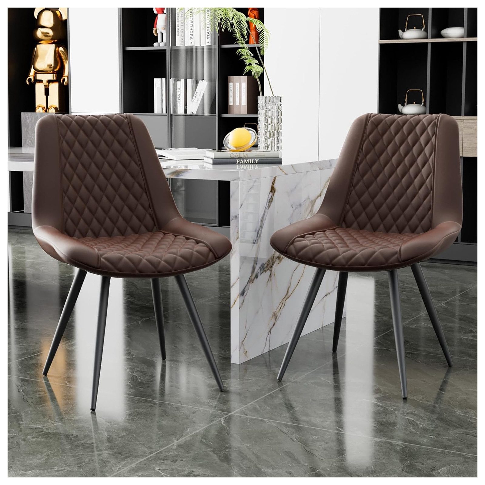HTI-Living Esszimmerstuhl Esszimmerstuhl Astrid 2er-Set Kunstleder günstig online kaufen