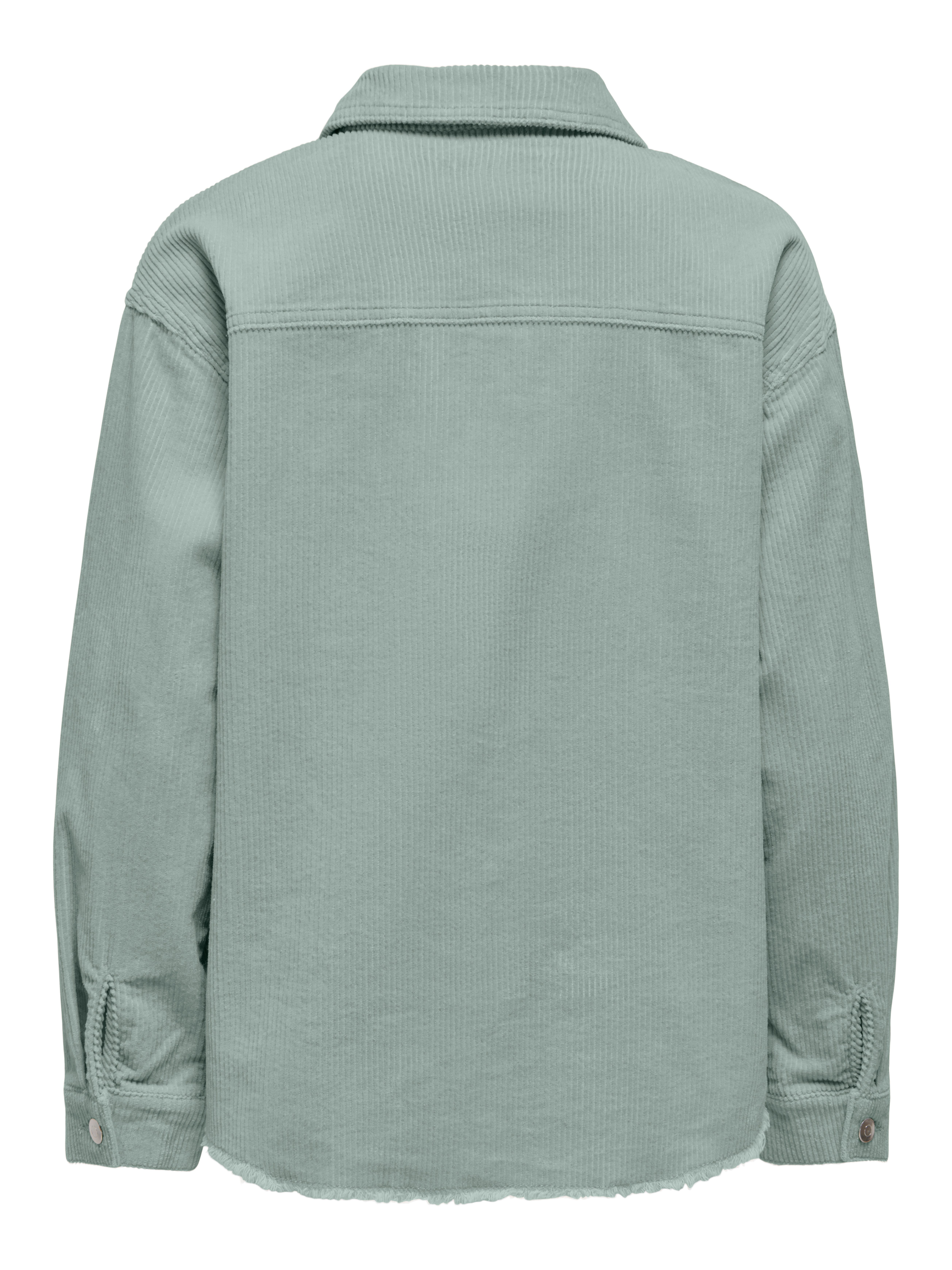 ONLY Hemdbluse ONLMAIKO-BITTEN L/S CORD SHACKET CC PNT mit Brusttaschen, leicht ausgefranster Saum