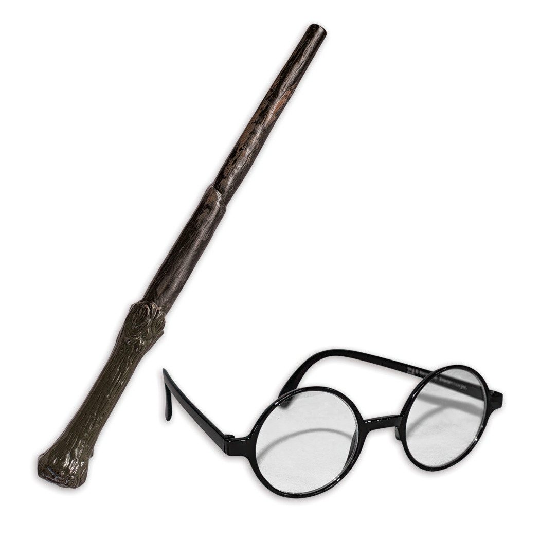 rubiesuk Kostüm Harry Potter Set Zauberstab & Brille