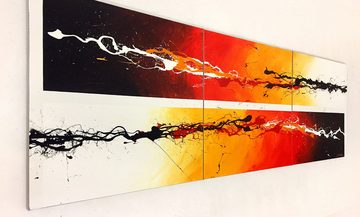 WandbilderXXL XXL-Wandbild Fire Of Motion 210 x 70 cm, Abstraktes Gemälde, handgemaltes Unikat