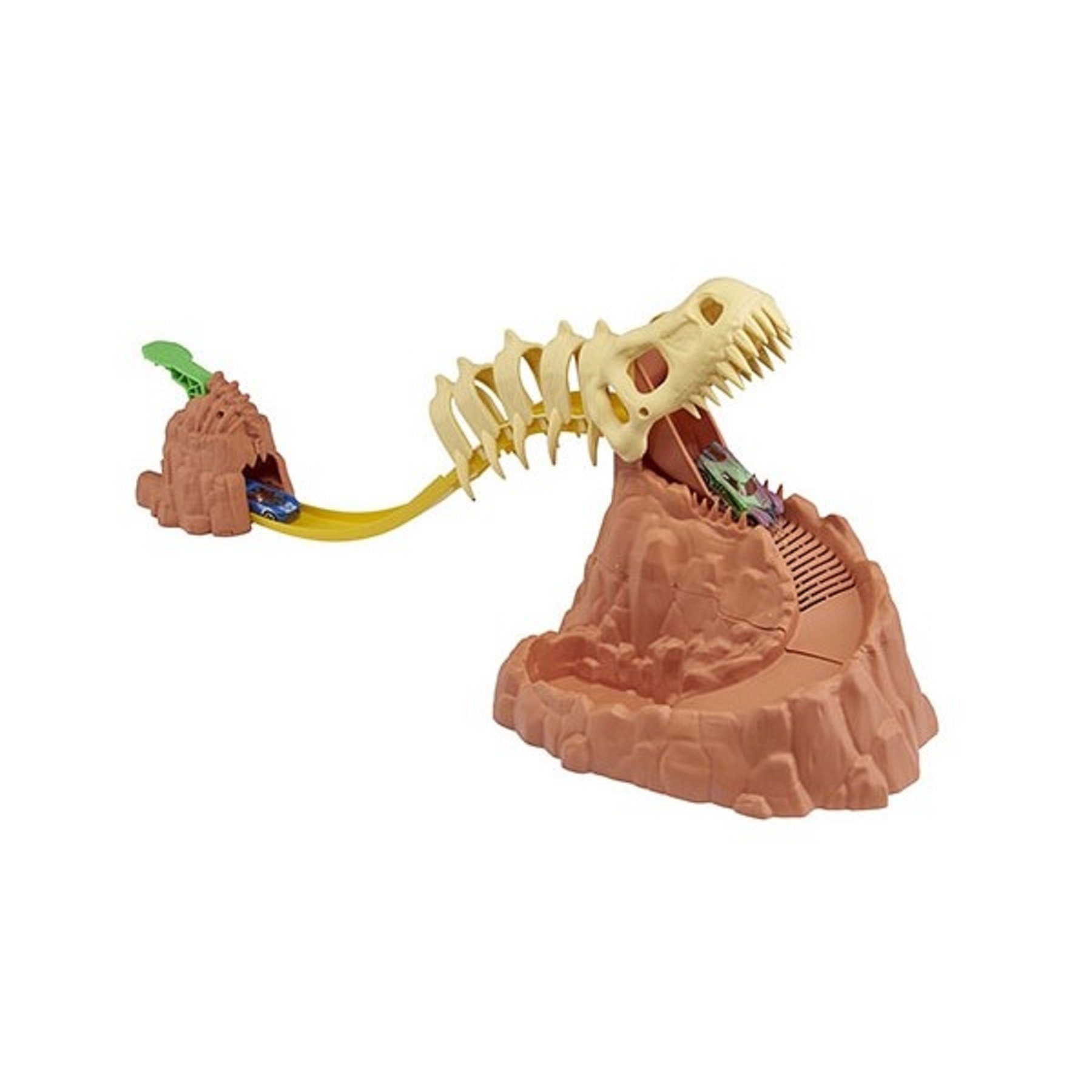 HTI Rennbahn-Auto Teamsterz Totenkopf Berg Rennstrecke Skull Mountain mit Farbwechsel, inkl. 1 Farbwechelfahrzeug