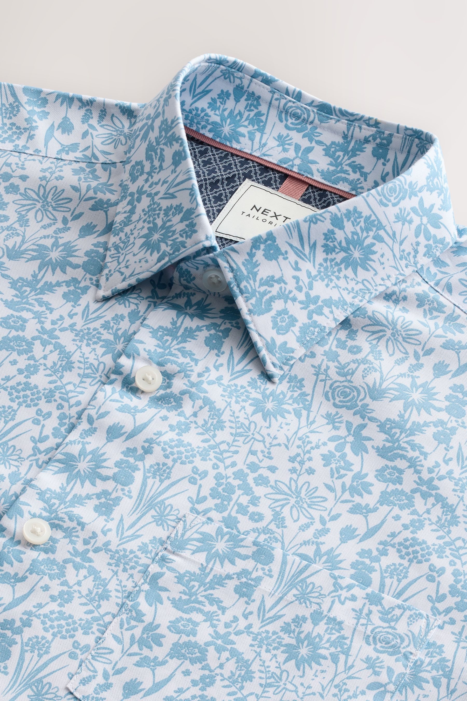 Next Businesshemd Oxford-Kurzarmhemd mit Print (1-tlg) günstig online kaufen