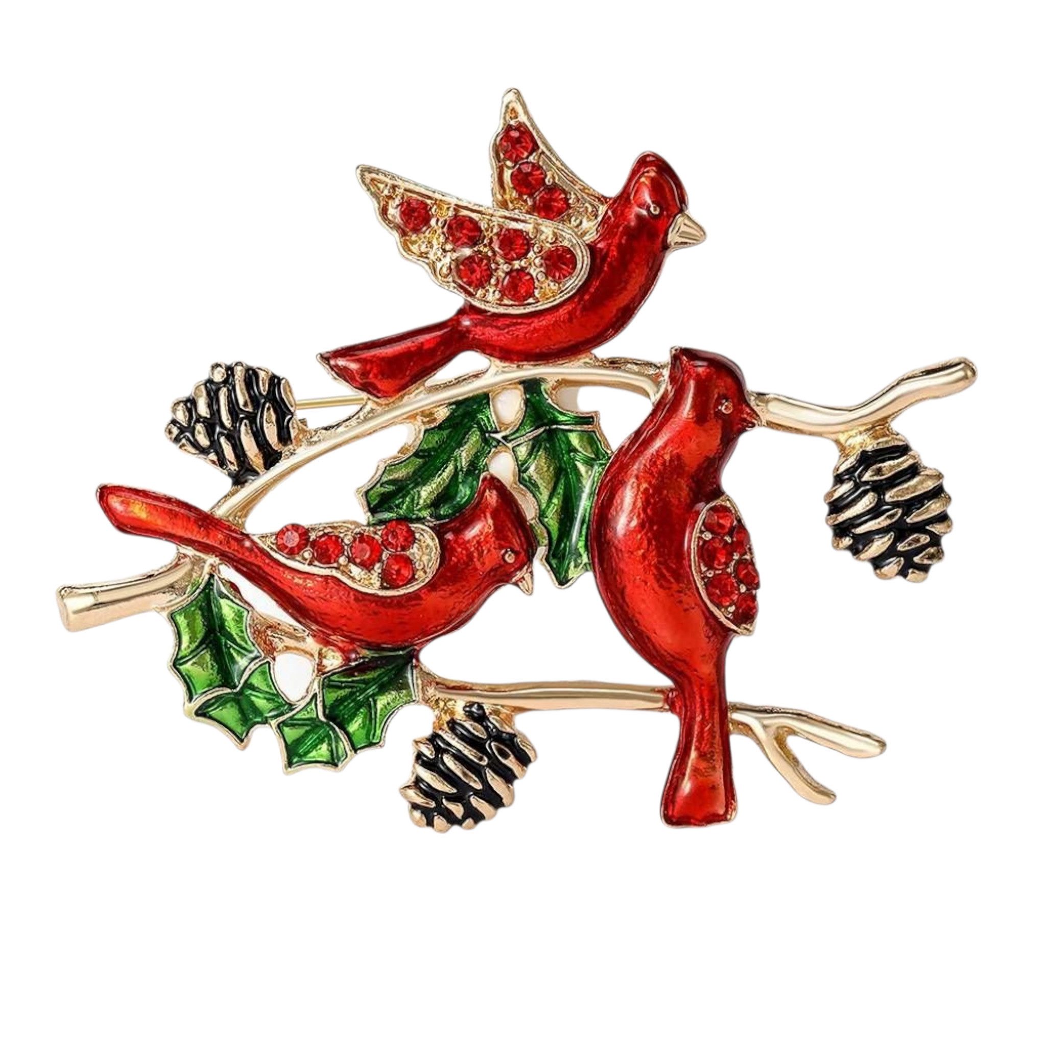 Brosche Nostalgische Brosche kleine Vögel