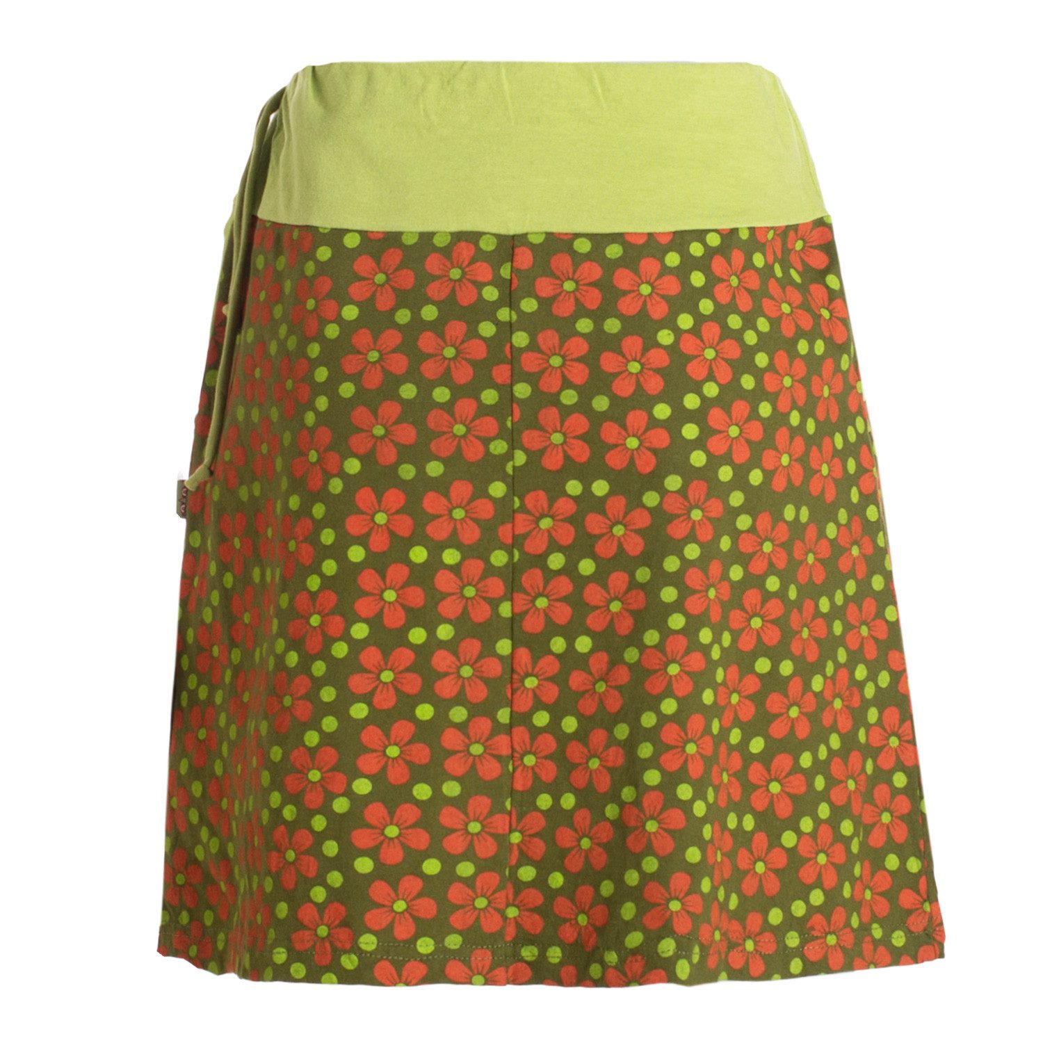Vishes Minirock Damen Mini-Rock Baumwolle Blumen-Muster günstig online kaufen