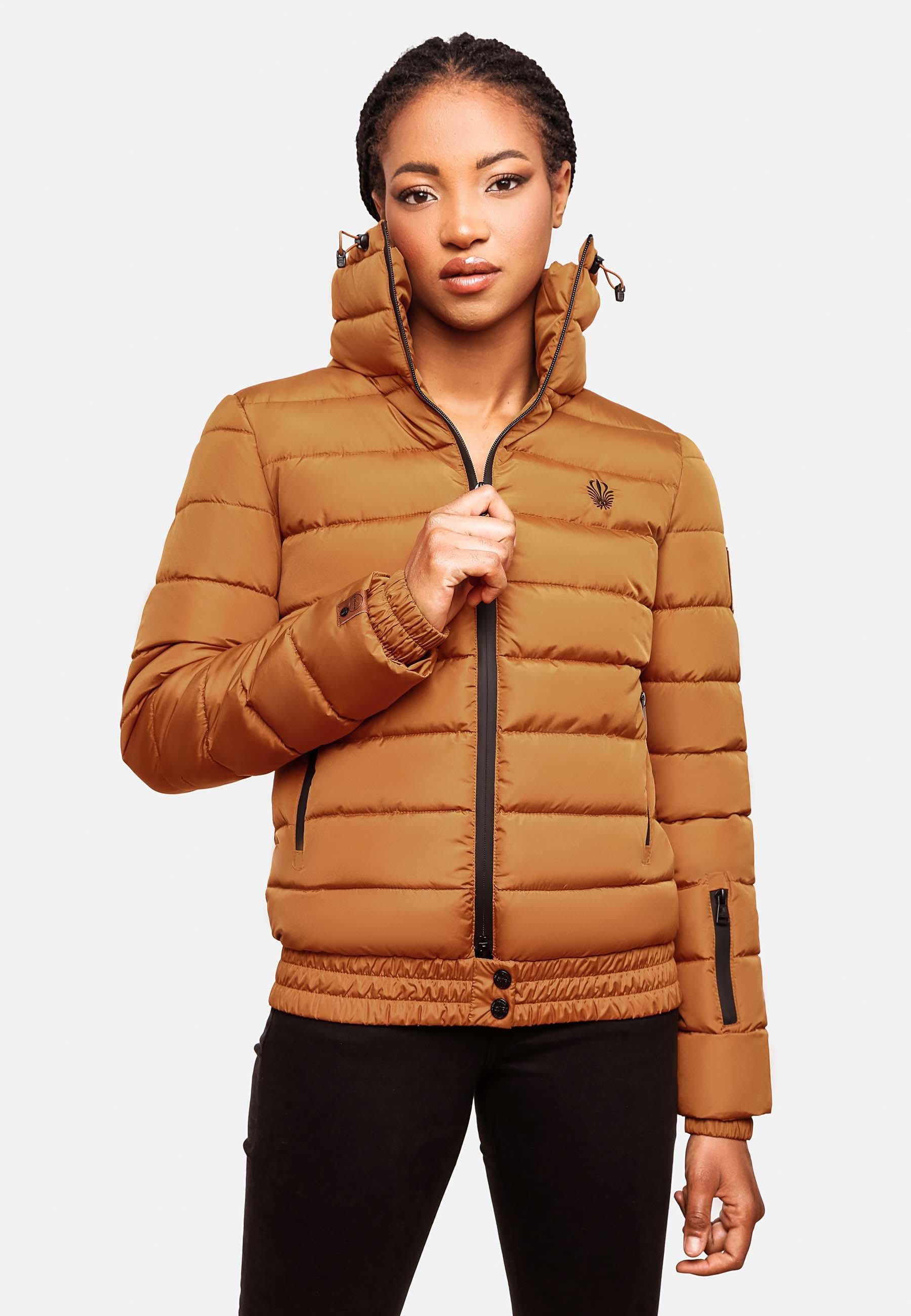 Marikoo Steppjacke Poison stylische Damen Winterjacke mit hohem Kragen