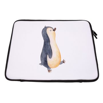 Mr. & Mrs. Panda Laptop-Hülle Pinguin marschierend - Weiß - Geschenk, Computertasche, Tasche, Lapto