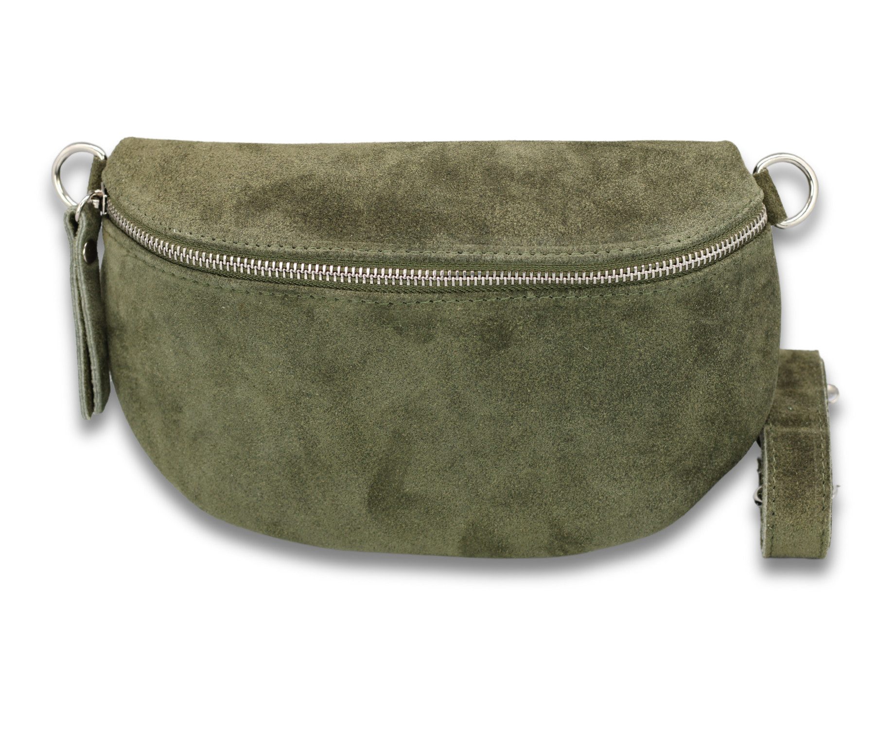 Adel Bags Gürteltasche SUEDE Bauchtasche für Damen aus echtem Wildleder, Khaki