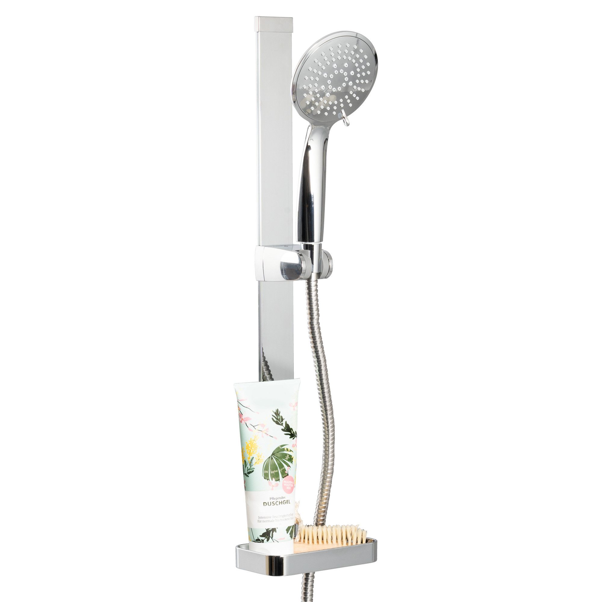 Brausegarnitur Brausestangenset zum Kleben, chrom