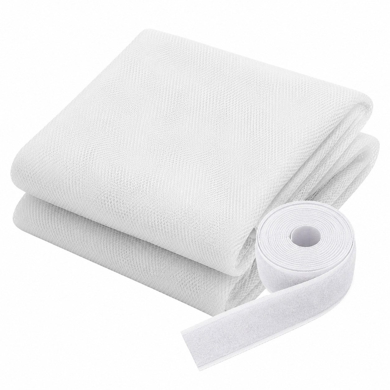Testrut Fliegengitter-Gewebe Fliegengitter 130 x 150 cm Weiß mit Klettband, (1-St)