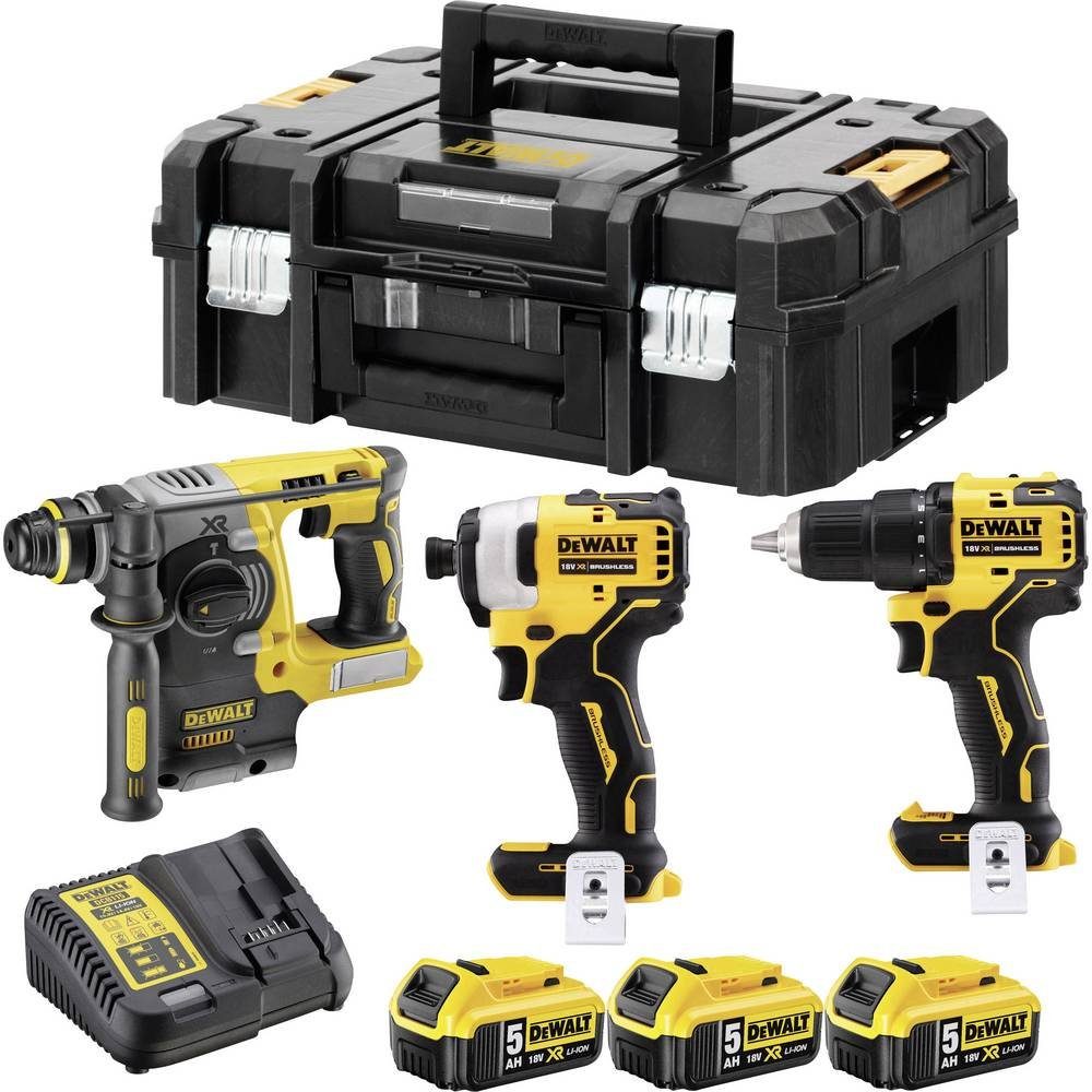 DeWalt Akku-Bohrschrauber Akku Kombopack 18 V / 5 Ah (3-tlg