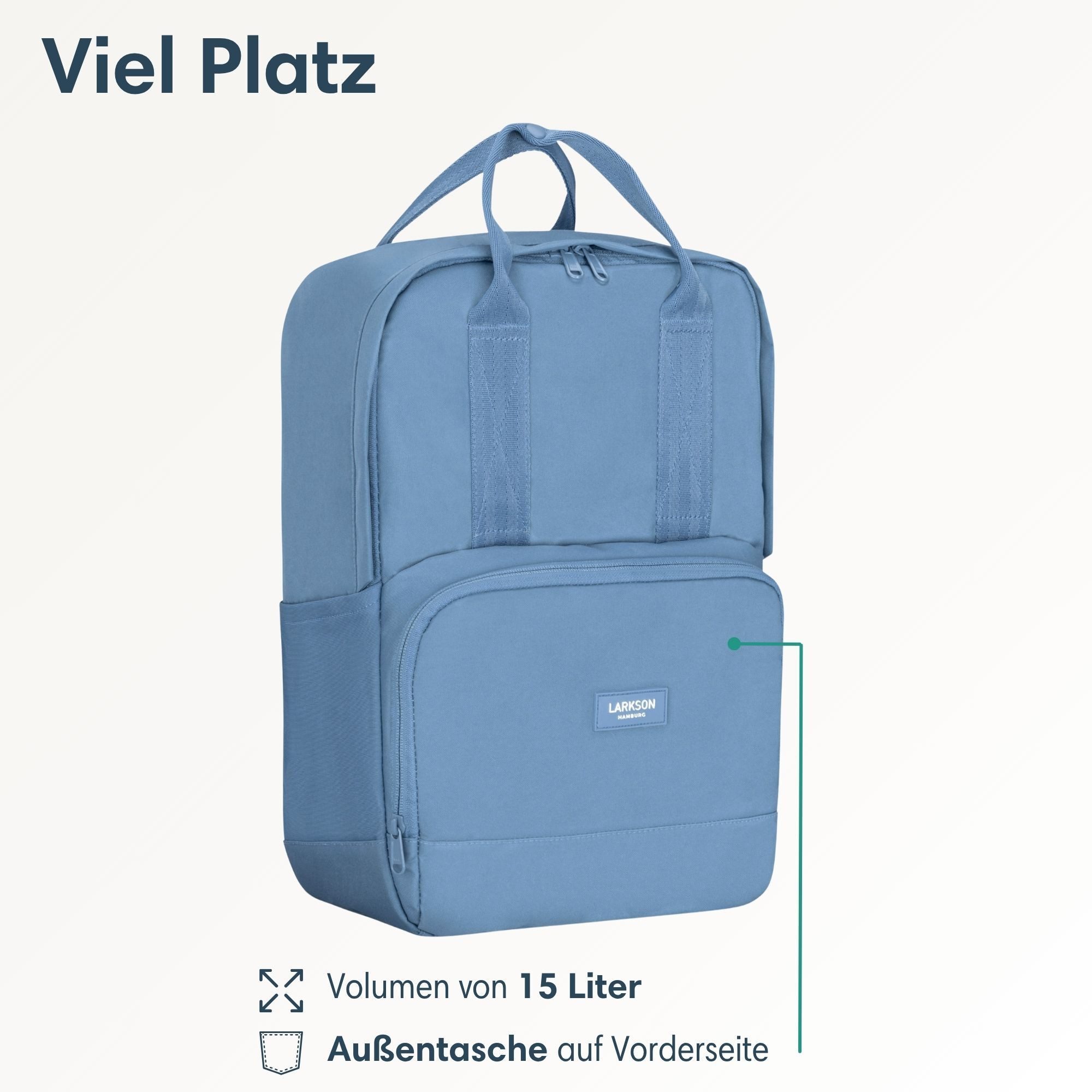 LARKSON Cityrucksack No 6 Laptop Rucksack Damen Herren (1-tlg), Tagesrucksack, Laptopfach, Wasserabweisend
