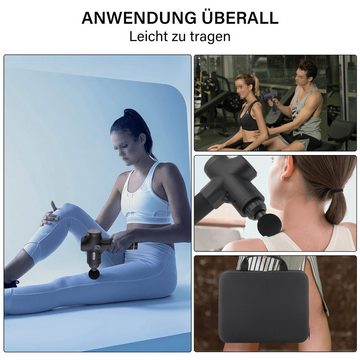 LETGOSPT Massagegerät 8 Köpfe Electric Massage Gun 30 Modi Massagepistole Muscle Massager, ergonomisches + rutschfestes Design, für Verspannungen und Muskelkater