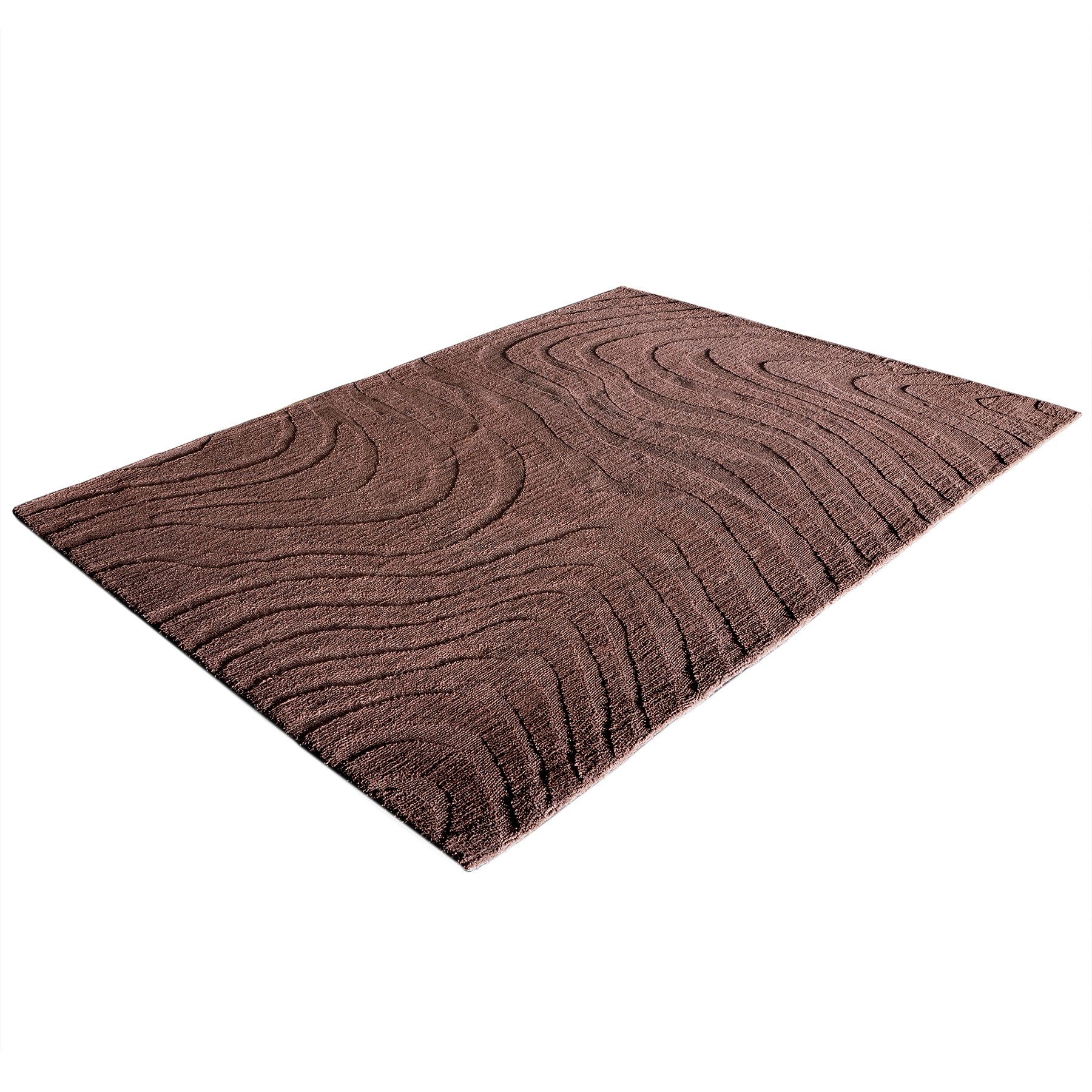 riess-ambiente Teppich WAVE 240x170cm braun, rechteckig, Höhe: 10 mm, Wohnzimmer · Webstoff · 3D-Effekt · Schlafzimmer · Modern Design