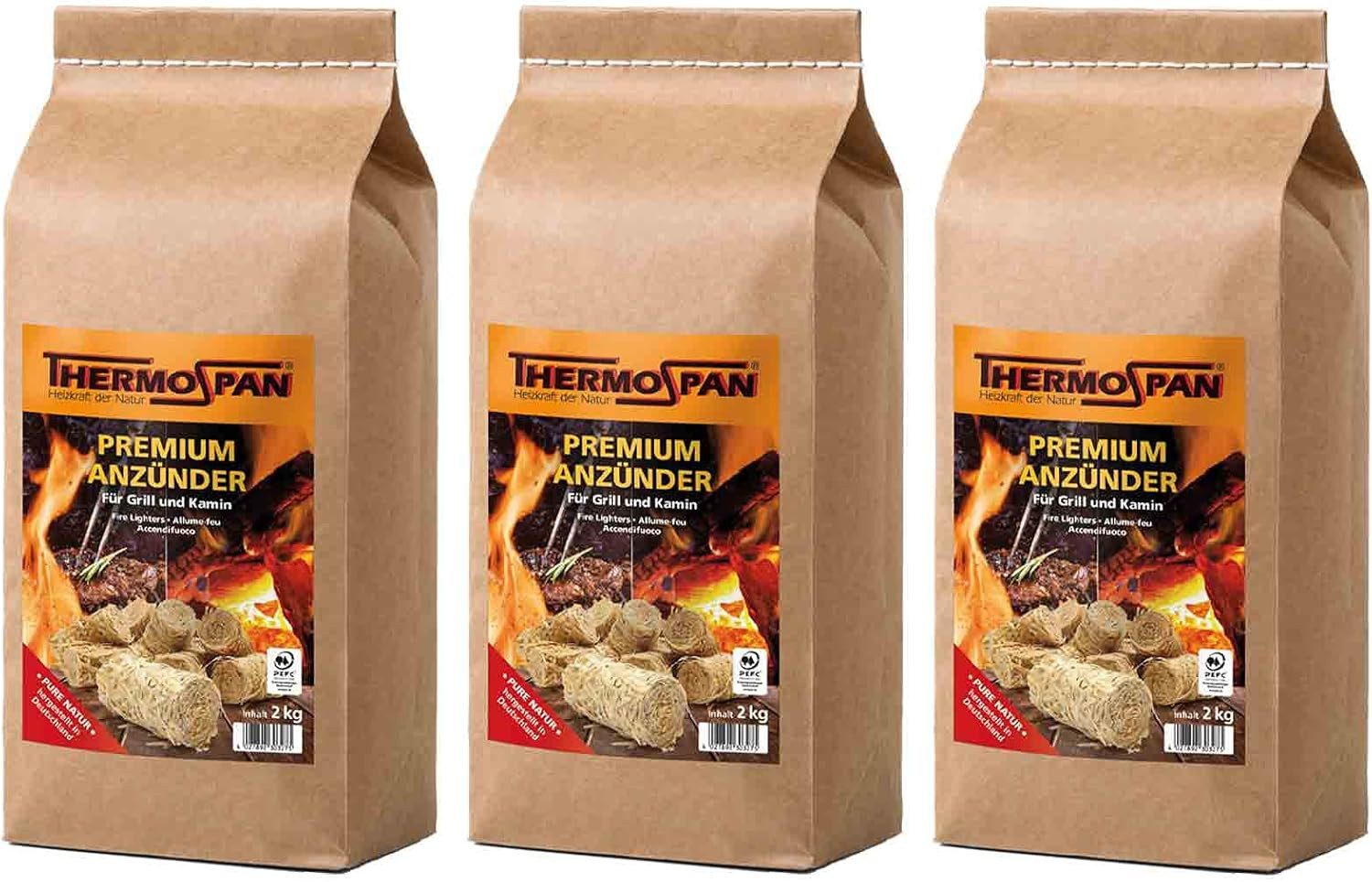 Grillanzünder Thermospan Premium Anzünder 3x2kg