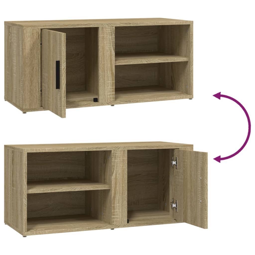 TV-Schrank 80x31,5x36 cm Eiche Holzwerkstoff TV-Schrank Sonoma vidaXL Sonoma-Eiche (1-St)