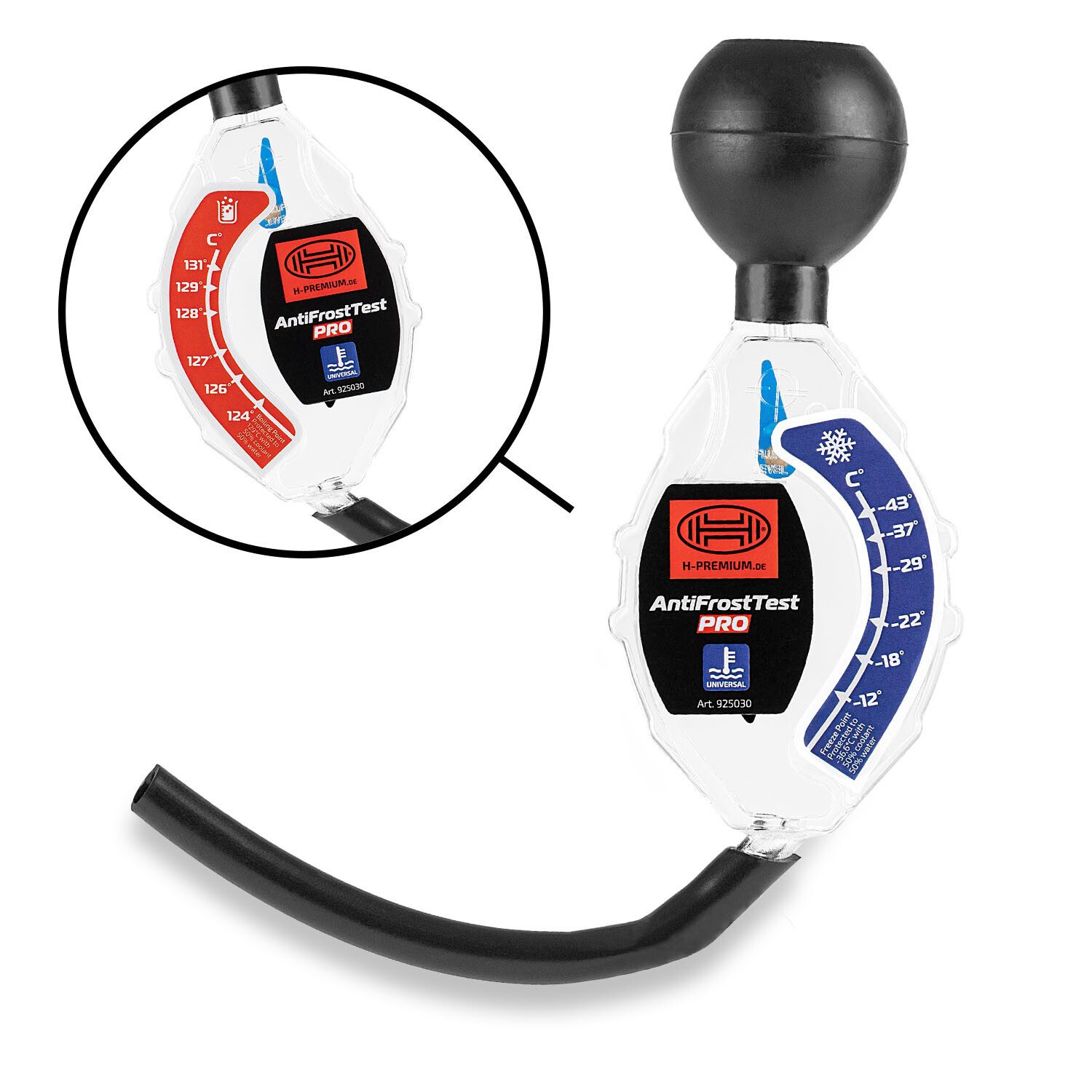 HEYNER Kühlerfrostschutz Frostschutzprüfer Kühlwasser Messgerät bis -40°C AntiFrost, 1 St.