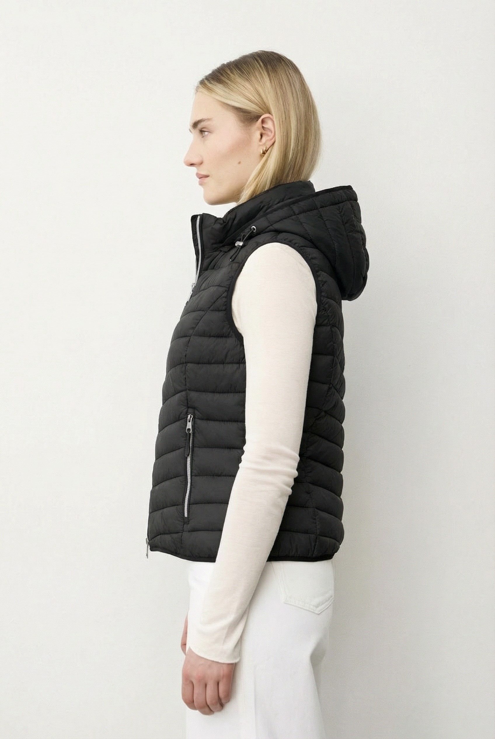 ONUA Steppweste leichte Damenweste mit abnehmbarer Kapuze, Frühlingsweste oder Gilet