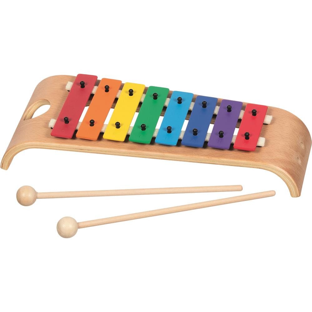 Spielzeug-Musikinstrument Xylophon Holz Metall Musikinstrument Kinder Lernspiel ab 3 Jahre