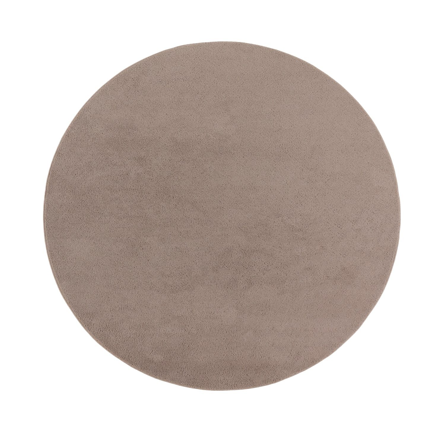 TT Home Teppich Diele, Esszimmer, Flur, Schlafzimmer, Wohnzimmer, Rund, Höhe: 14 mm, Wohnzimmer Kurzflor Einfarbig Modernes Design Waschbar