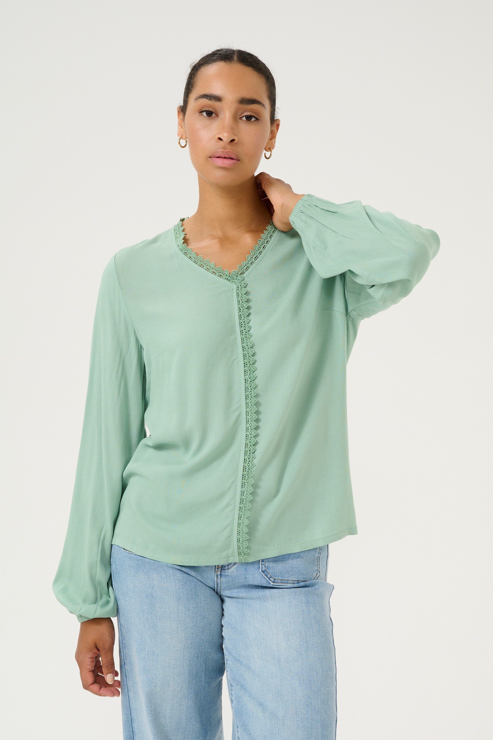 KAFFE Langarmbluse Langarm-Bluse KAtammie günstig online kaufen