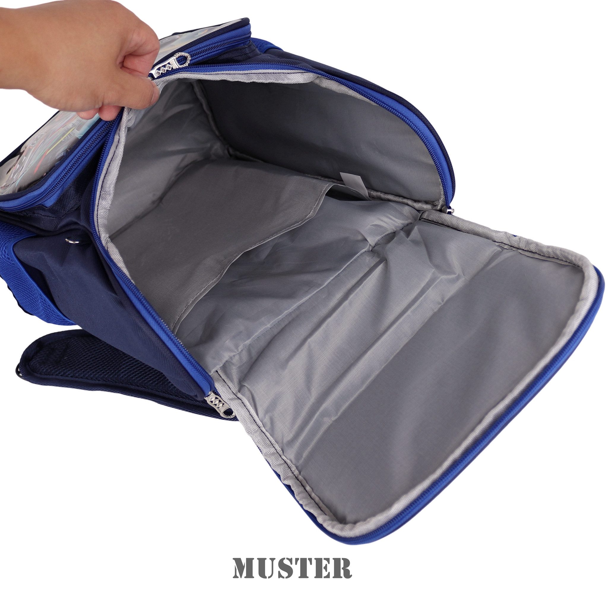 MIRROSI Schulranzen Kinder Schulranzen Rucksack 34x41x16 cm mit Motiv, Reflektorstreifen & Seitenfächern, gepolsterter Schulrucksack – Bild 5 von 5