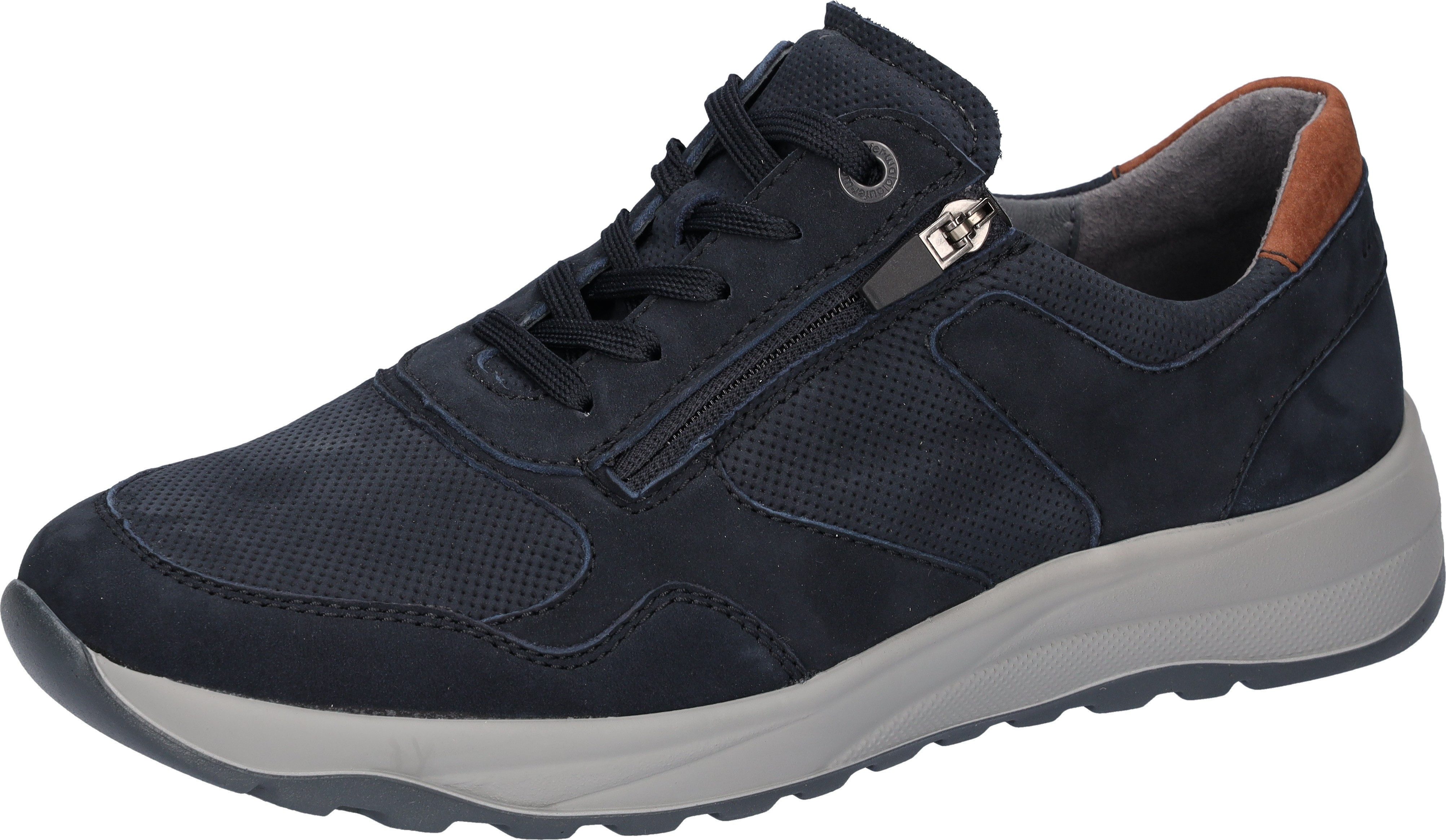 Waldläufer K-JOHN Sneaker Schnürschuh, Bequemschuh, H-Weite, mit seitlichem Reißverschluss