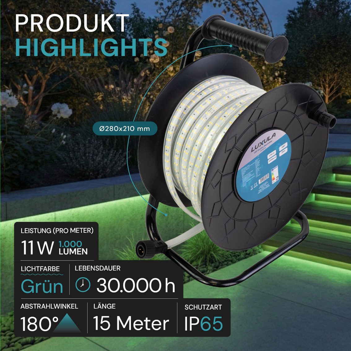 LUXULA LED-Streifen LUXULA LED-Streifen 11 W/m grün